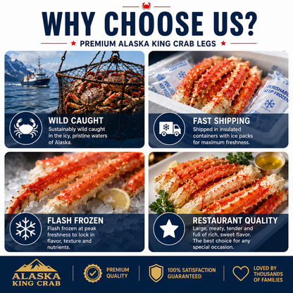 Premium Alaskan King Crab Legs | Shipped with Dry Ice | Fresh From Ocean to Table