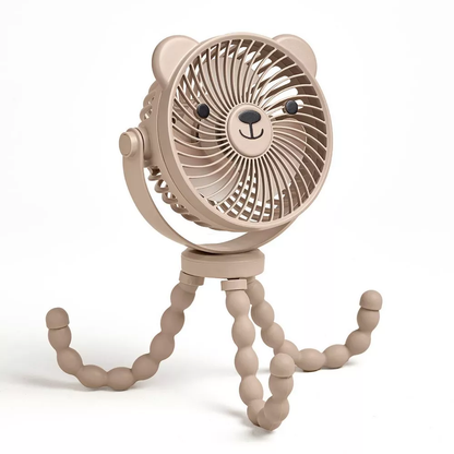 Adjustable Clip-On Mini Stroller Fan With Flexible Bendable Brackets and Multi-Grade Wind Settings