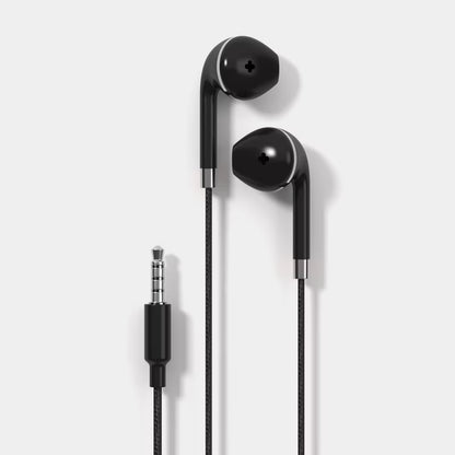 3.5mm Plug‑and‑Play In‑Ear Wired Earbuds With Call Microphone & Anti‑Tangling Cord