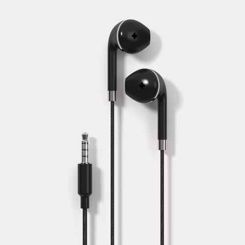 3.5mm Plug‑and‑Play In‑Ear Wired Earbuds With Call Microphone & Anti‑Tangling Cord