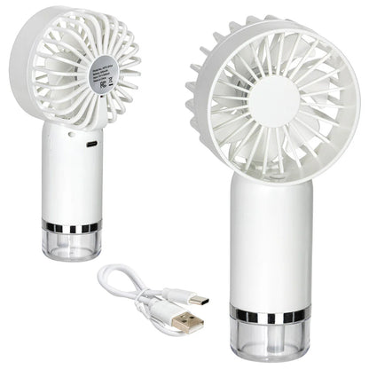Portable Handheld Mist Fan With Integrated Humidifying Function and Multi-Speed Wind Adjustment