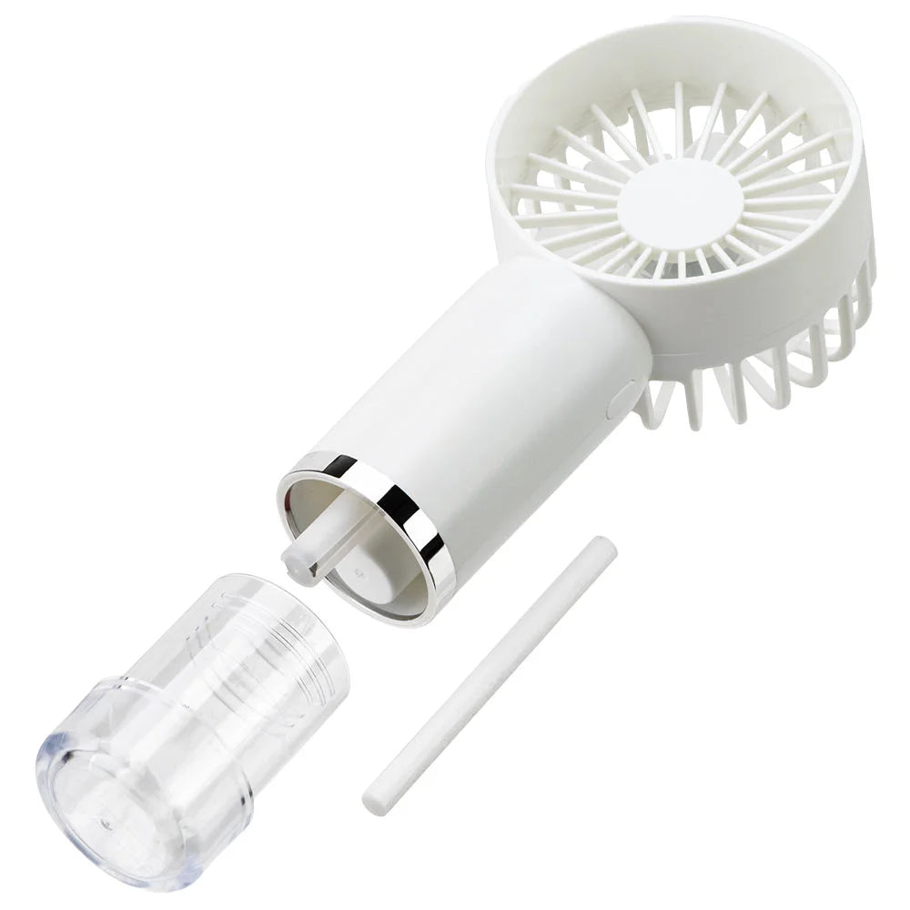 Portable Handheld Mist Fan With Integrated Humidifying Function and Multi-Speed Wind Adjustment